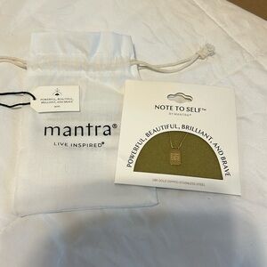 Mantra Note To Self necklace
